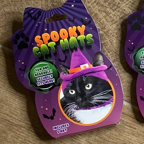 Spooky Set of Cat Hats Ghost Witch Devil - Picture 4 of 12